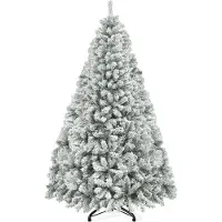 OEM Albero di Natale artificiale con effetto neve, 1346 rami, altezza 229 cm, completo di base