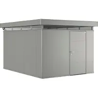 Biohort Casetta da giardino in metallo CasaNova 3x4 porta destra 300 x 400 cm grigio quarzo metallizzato