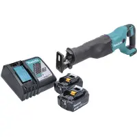 Makita DJR 186 RF 18 V Cordless Sabre Saw + 2x 3.0 Ah Batterie + Caricabatterie