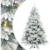 Syfax Albero di Natale artificiale con 300 LED Bianco 210 cm PE e PVC