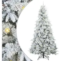 Syfax Albero di Natale Artificiale con Rami Pieghevoli Bianco 240 cm