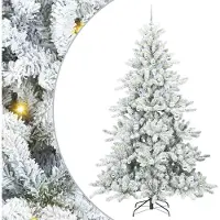 Syfax Albero di Natale Artificiale con Rami Pieghevoli Bianco 210 cm
