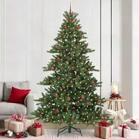Prolenta Maison Exclusive - Albero di Natale artificiale pieghevole, verde, 240 cm, in PVC