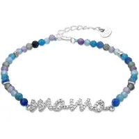 Luxenter Braccialetto 'Mama' blu