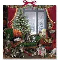 Sonstige Verlage Calendario dell'Avvento da parete - Gatti alla finestra