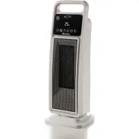 OEM Riscaldatore da pavimento, 2000 W, con oscillazione, timer, luci LED, colore bianco