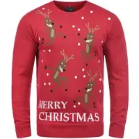 Blend Pullover 'Rudolph' marrone / rosso / bianco