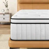 Dripio Materasso singolo 90x200 cm, con molle insacchettate, imbottitura in memory foam, livello di comfort H3, altezza 20 cm