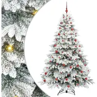 Syfax Albero di Natale artificiale con 300 LED Bianco 210 cm PE e PVC