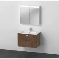 Duravit Set di mobili XBase 83 cm, noce scuro