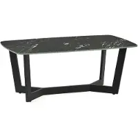 OEM Tavolino Olympus, effetto marmo, nero, 110x60x40 cm
