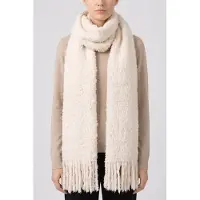 ARKET Daphne Fluffy Wool Scarf Beige Taglia: OS | Sciarpe Outlet | Donna | Marrone
