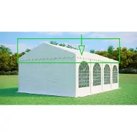 Ambitent Telo tetto di ricambio per tendone per feste 5x8 m MAX+ – PVC 550 g/m², altezza laterale 2,6 m, senza struttura - Bianco