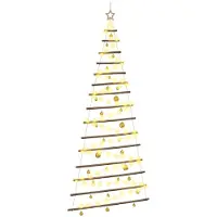 Syfax Albero di Natale appeso con palle 210 cm 130 LED Bianco caldo