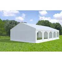 Ambitent Tendone per feste 6x10 m MAX – PVC 550 g/m² con trattamento ignifugo, tubi Ø50 mm, telaio a terra + rinforzi, fino a 120 persone - Bianco
