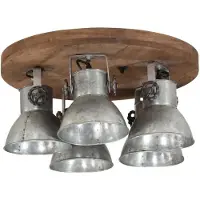 vidaXL Plafoniera 25 W argento vintage 50x50x25 cm E27