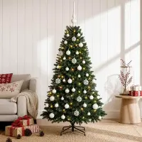 Syfax Albero di Natale Artificiale con Palline 150 cm 150 LED