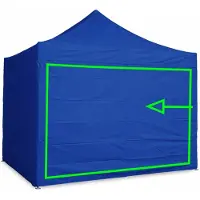 Ambitent Parete laterale 4 m per gazebo pieghevoli ALU 4x4 / 4x6 / 4x8 m – PVC 450 g/m², impermeabile - Verde