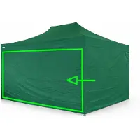 Ambitent Parete laterale 4,5 m per gazebo pieghevoli ALU 3x4,5 m – PVC 450 g/m², impermeabile - Verde