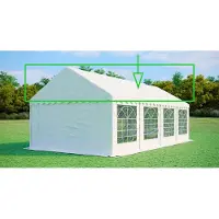 Ambitent Telo tetto di ricambio per tendone per feste 4x8 m – PVC 500 g/m², altezza laterale 2 m, senza struttura - Bianco