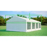 Ambitent Telo tetto di ricambio per tendone per feste 5x8 m – PVC 500 g/m², altezza laterale 2 m, senza struttura - Bianco