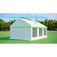 Ambitent Telo tetto di ricambio per tendone per feste 4x6 m – PVC 500 g/m², altezza laterale 2 m, senza struttura - Bianco
