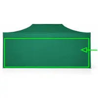 Ambitent Parete laterale 6 m per gazebo pieghevoli ALU 3x6 m – PVC 450 g/m², impermeabile - Verde