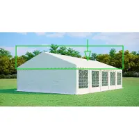 Ambitent Telo tetto di ricambio per tendone per feste 6x10 m – PVC 500 g/m², altezza laterale 2 m, senza struttura - Bianco
