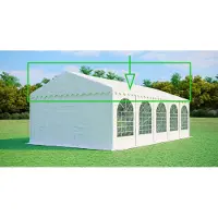 Ambitent Telo tetto di ricambio per tendone per feste 5x10 m MAX+ – PVC 550 g/m², altezza laterale 2,6 m, senza struttura - Bianco