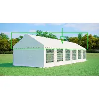 Ambitent Telo tetto di ricambio per tendone per feste 4x12 m – PVC 500 g/m², altezza laterale 2 m, senza struttura - Bianco