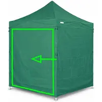 Ambitent Parete laterale 2 m per gazebo pieghevoli ALU 2x2 m – PVC 450 g/m², impermeabile - Verde