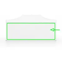 Ambitent Parete laterale 6 m per gazebo pieghevoli ALU 3x6 m – PVC 450 g/m², impermeabile - Bianco