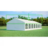 Ambitent Telo tetto di ricambio per tendone per feste 8x16 m MAX+ – PVC 550 g/m², altezza laterale 2,6 m, senza struttura - Bianco