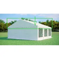 Ambitent Telo tetto di ricambio per tendone per feste 6x6 m – PVC 500 g/m², altezza laterale 2 m, senza struttura - Bianco
