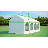 Ambitent Telo tetto di ricambio per tendone per feste 4x8 m MAX+ – PVC 550 g/m², altezza laterale 2,6 m, senza struttura - Bianco