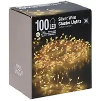 Spetebo Luci CLUSTER a filo d'argento - 100 LED / 1 m