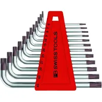 PB Swiss Tools Set di cacciaviti angolari, per TX, cromati, 12 pezzi
