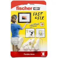 Fischer Ganci per quadri a 3 punti bianchi 4 pz. per appendere quadri senza fori