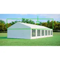 Ambitent Telo tetto di ricambio per tendone per feste 6x12 m – PVC 500 g/m², altezza laterale 2 m, senza struttura - Bianco