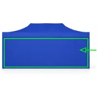 Ambitent Parete laterale 6 m per gazebo pieghevoli ALU 3x6 m – PVC 450 g/m², impermeabile - Blu