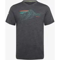 Smartwool Alpine Trace Active Short Sleeve Graphic Tee Maglia merino Uomo (L, grigio)