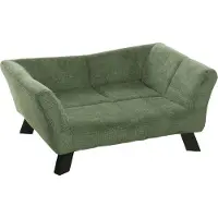 Flamingo Divano per cani Damario rettangolare verde, dimensioni: 62,5 x 43 x 25 cm