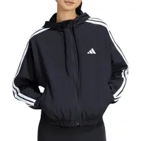 Adidas Giacca sportiva 'Essentials 3-Stripes Woven' nero / bianco