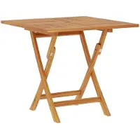 Syfax Tavolo da Giardino Pieghevole Naturale 90 x 90 x 75 cm