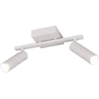 TRIO Lighting Faretto da soffitto Dara, lunghezza 28 cm, grigio, metallo, a 2 luci.