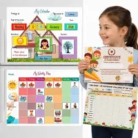 Merkloos Calendari magnetici per bambini dai 3 agli 8 anni