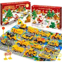 Merkloos Calendario dell'Avvento con giocattoli a tema cantiere edile per bambini