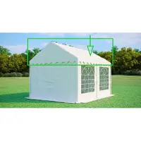 Ambitent Telo tetto di ricambio per tendone per feste 4x6 m MAX+ – PVC 550 g/m², altezza laterale 2,6 m, senza struttura - Bianco