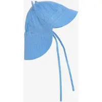 Huttelihut Kid's Summer Hat Ears Muslin Cappello Bambini (50 cm - 12-24 Months, blu)
