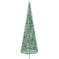 Syfax Albero di Natale a LED in tinsel con picchetto EKENAS 500 cm